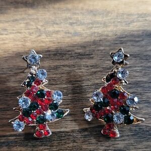 Festive Christmas Tree Earrings